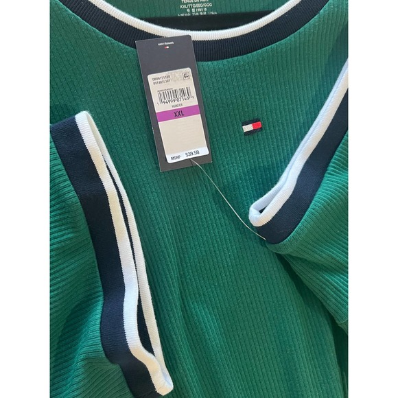 TOMMY HILFIGER MEN'S SLEEPWEAR SIZE XXL NWT DARK GREEN RIBBED - Picture 3 of 7